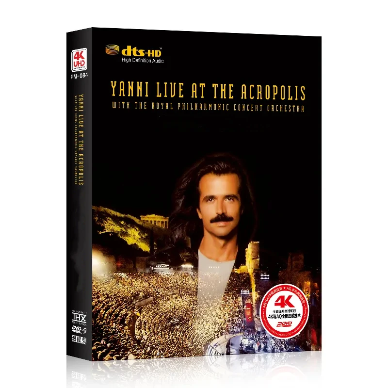 

NewAge Yanni Music DVD Live at the Acropolis Альбом 2 шт. Музыкальная запись Косплей 4K Изображение Диск Автомобильный звук Коробка Вечеринка Музыкальные подарки