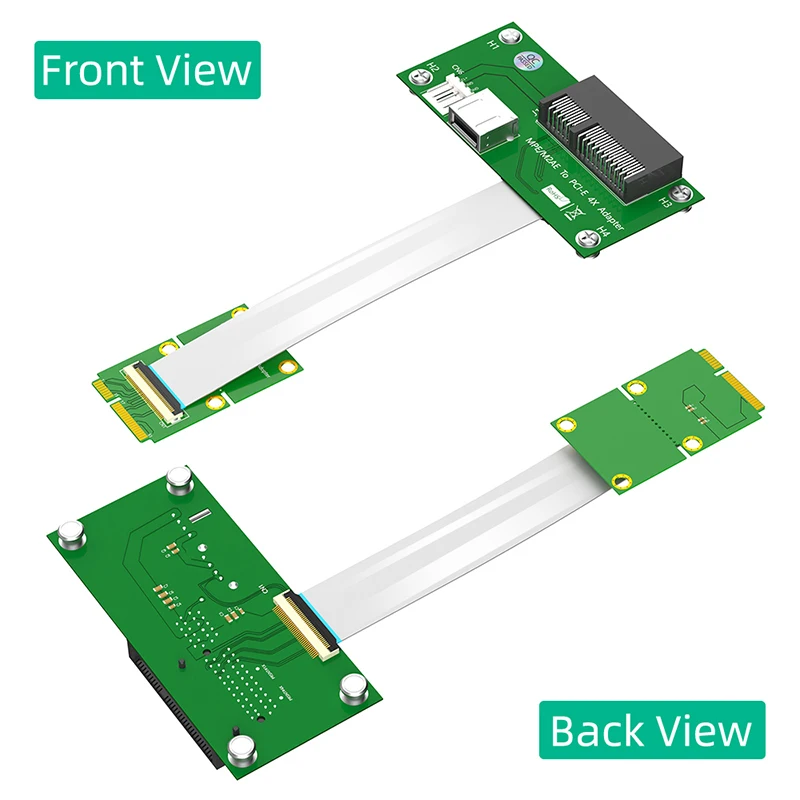 لوحة صغيرة PCI-E to PCI Express X4 ذات فتحة + USB 2.0 مع كابل تمديد FPC ، طاقة 4Pin ، لوحة مغناطيسية ، تركيب أفقي