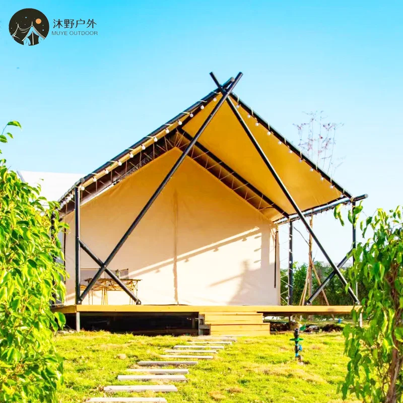 

Muye outdoor large campground tent scenic spot vacation couple room homestay camping leisure tent hotel manufacturer