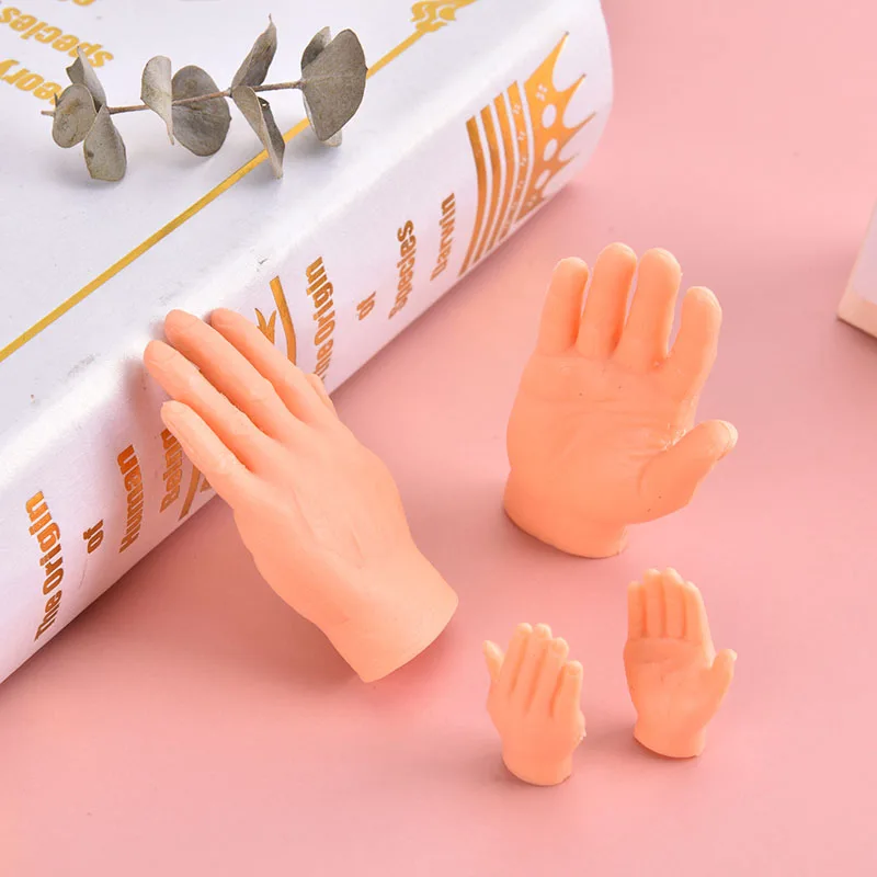 1 Paar Katze lustige Massage kleine Finger handschuhe gefälschte menschliche Hand für Katze Kitty Katze