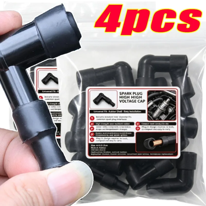 1-4pcs Motorcycle Ignition Spark Plug Cap Moped Scooter Dirt Bike Straddle Type Universal Motorcycle Cub Underbone Spare Parts