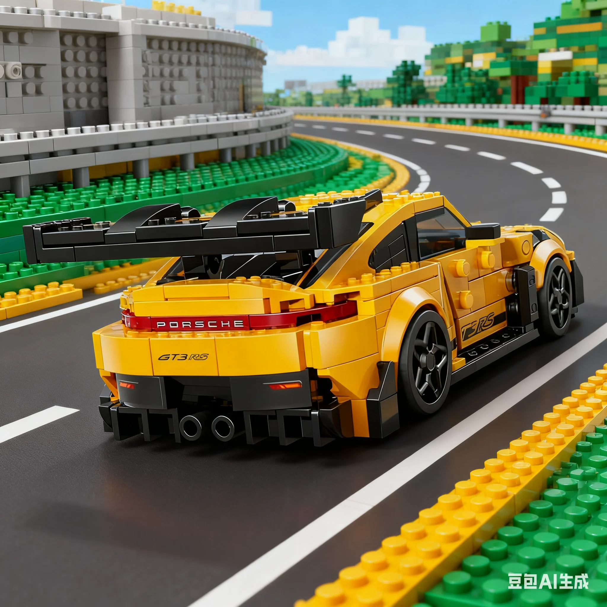 Lego Block Racing Series 77239 Porsche 911 GT3 RS Supercar Puzzle Building Blocks Regalo giocattolo per bambini