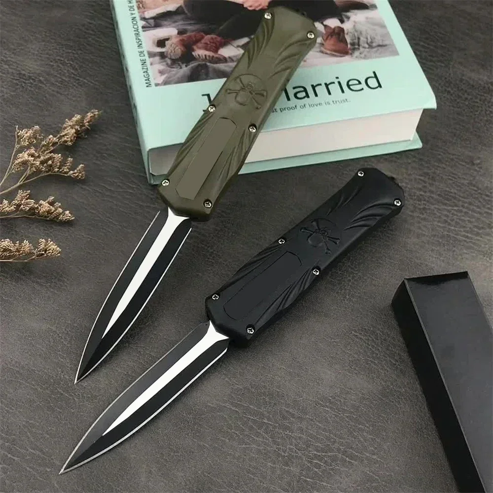 New Outdoor Multi-functional Pocket Folding Knife, Sharp 440C Blade, Black/green ABS Handle, Hiking, Camping, Hunting, EDC Tools