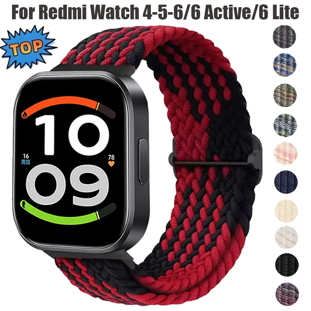 Nylon Strap for Redmi Watch 4-5-6/Xiaomi Band 10/9 Pro 8 Pro Original Braided Replace Bracelet for Redmi Watch 6 Active/6 Lite
