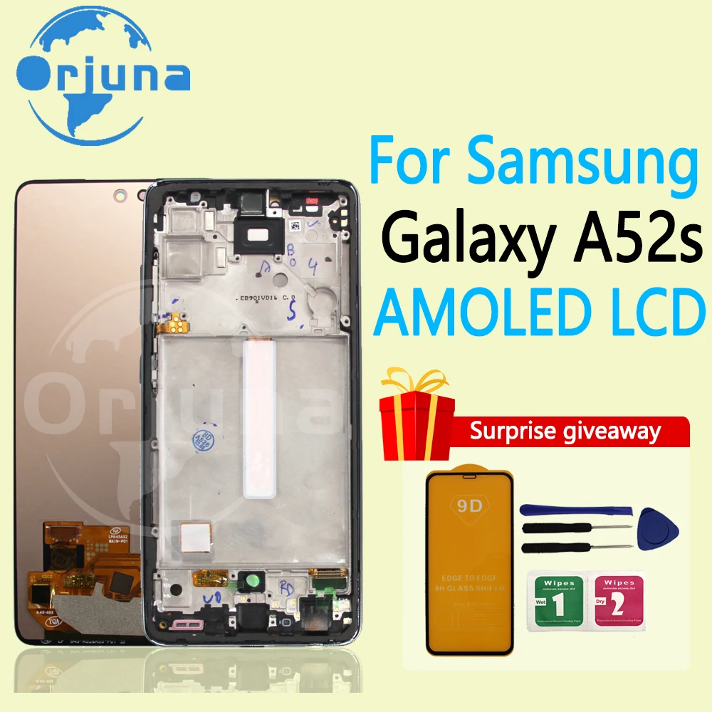 Super AMOLED LCD For Samsung A52s A528 Display Touch Screen Digitizer 6.5