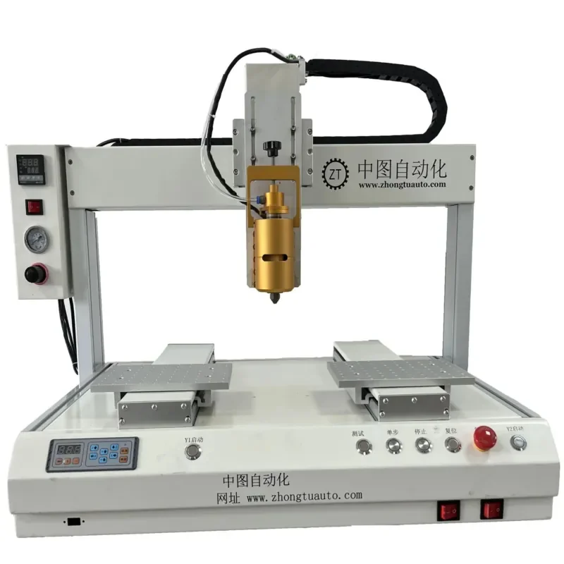 

Single head and double station hot melt glue dispensing machine, automatic temperature control and high-efficiency dispensing