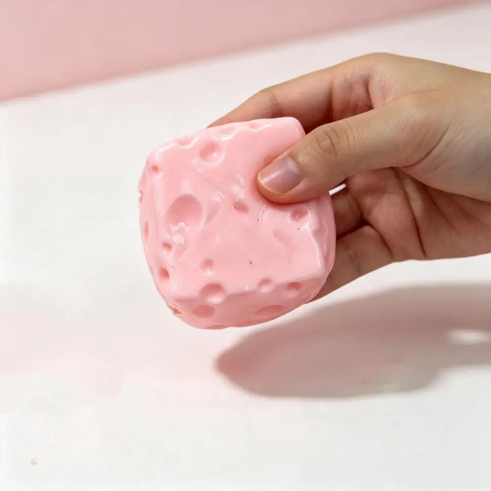 Boys Girls Hand Relax Cheese Squishy Non-bounce Moldable Crunch Squishy Fidget Pinch Handmade Ball Student Prize