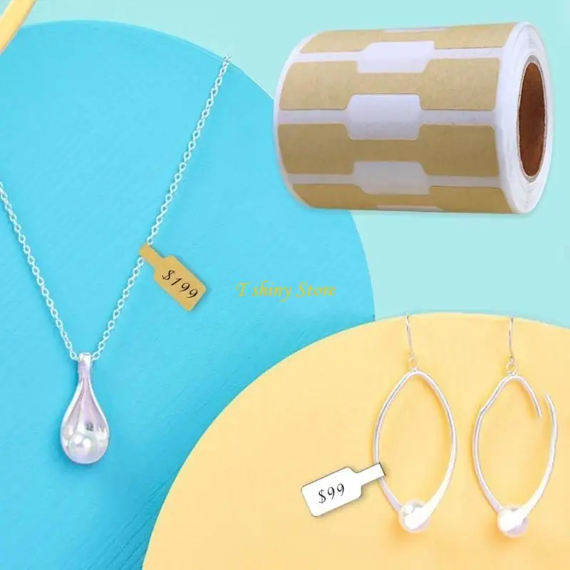 

N58F 500pcs Adhesive Stickers for Jewelry Decoration Handcrafted Kraft Paper Stickers