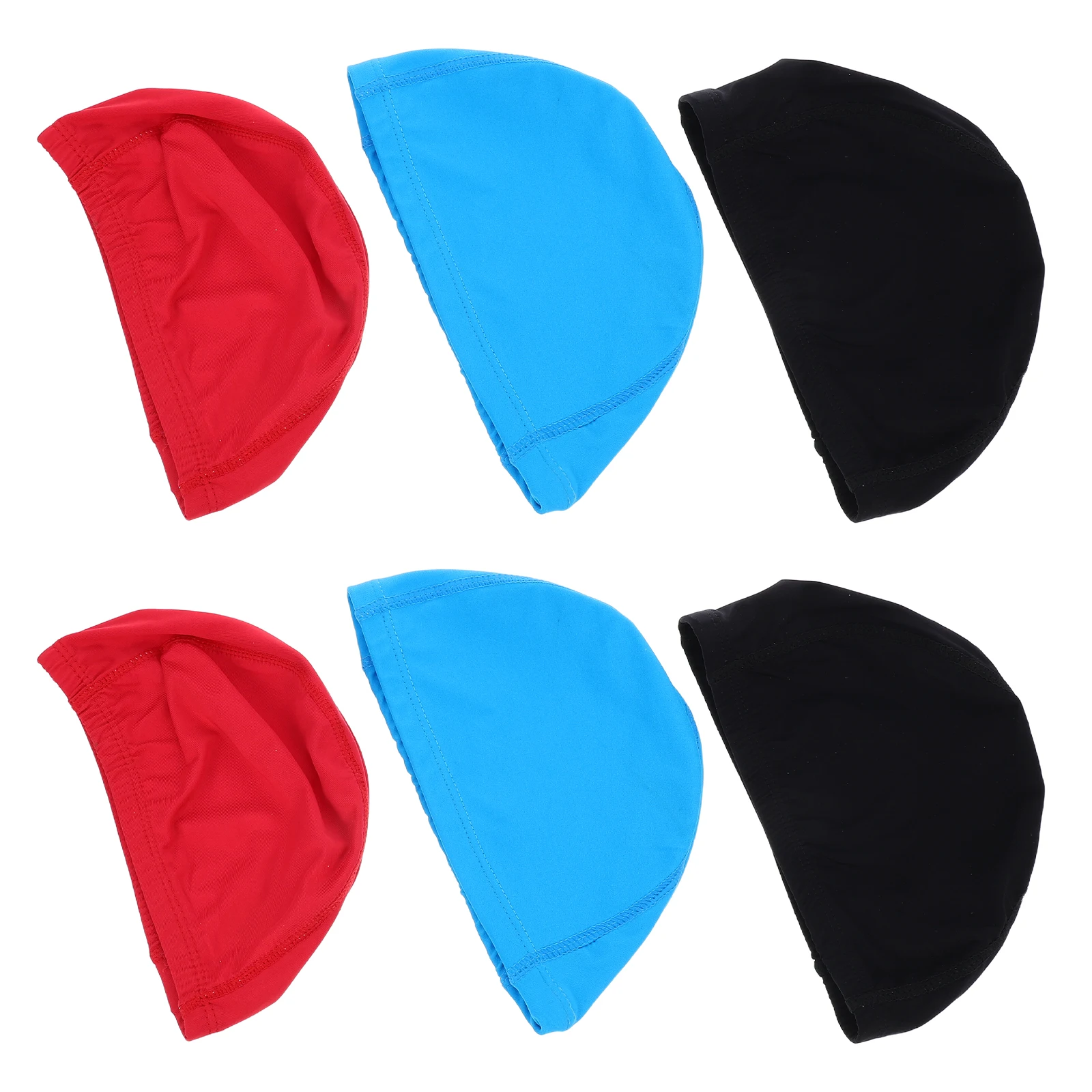 

6 Pcs Adult Swimming Cap Pool Caps for Men Swimmers Elastic Hats Bathing Nylon Ladies and Women