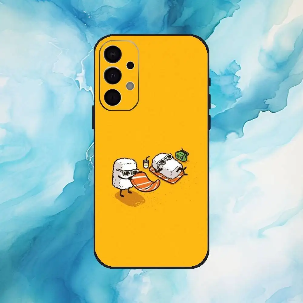 حافظة هاتف فاخرة للطعام المضحك لهاتف سامسونج S25، S24، S21، S22، S23، S30، Ultra، S20، Plus، Fe، Lite، Note، 10,9,5G غطاء أسود #5