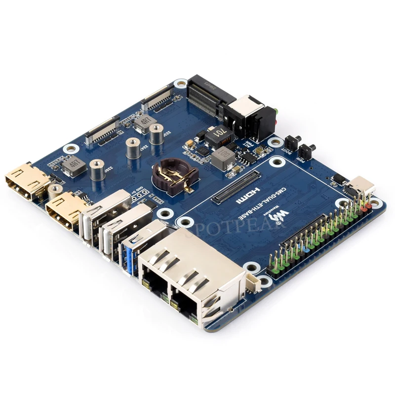Плата расширения Raspberry Pi CM5 Gigabit/2.5G Dual Ethernet с базой RJ45 GPIO IO