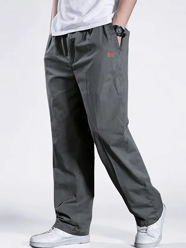 2025Mens Casual Jogger Pants Relaxed Fit Cargo Pants Drawstring Sweatpants Hiking Outdoor Twill Sport Pants