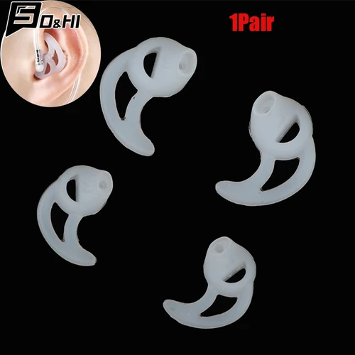 Imagen 1 del producto 1 par de moldes para oreja de aleta de silicona para auricular de Radio bidireccional, auricular de repuesto