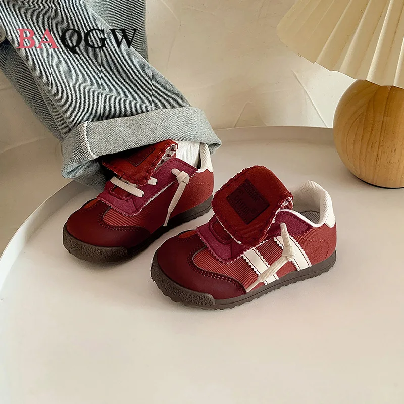 Leopard Print Fashion Sneakers Children Fashion Casual Kids Platform Sports Striped Shoes Low Comfortable Vulcanized Sneakers