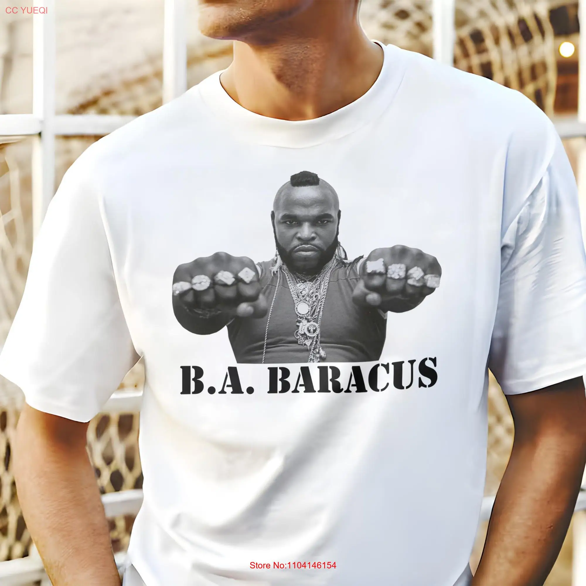 The A Team B Baracus V1 T Shirt movie poster print Natural color 100 cotton all sizes S to 5XL long or short sleeves