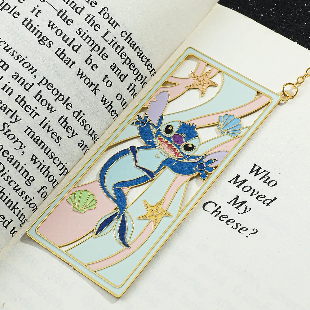 Imagem -03 - Cute Stitch Surf Edition Bookmark For Children Cartoon Anime Fans Gifts Metal Book Marks Holiday Gifts For Parents