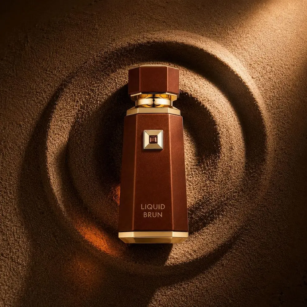 French Avenue Liquid Brun & Cocoa Morado Eau de Parfum 2 Pack Set 100ml Each, Unisex Warm Gourmand Woody Fragrance Spray, Matte Faceted Gold Gem Decor Perfume Bottles with Luxury Embossed Gift Boxes for Men Women Anniversary Gift - view 8