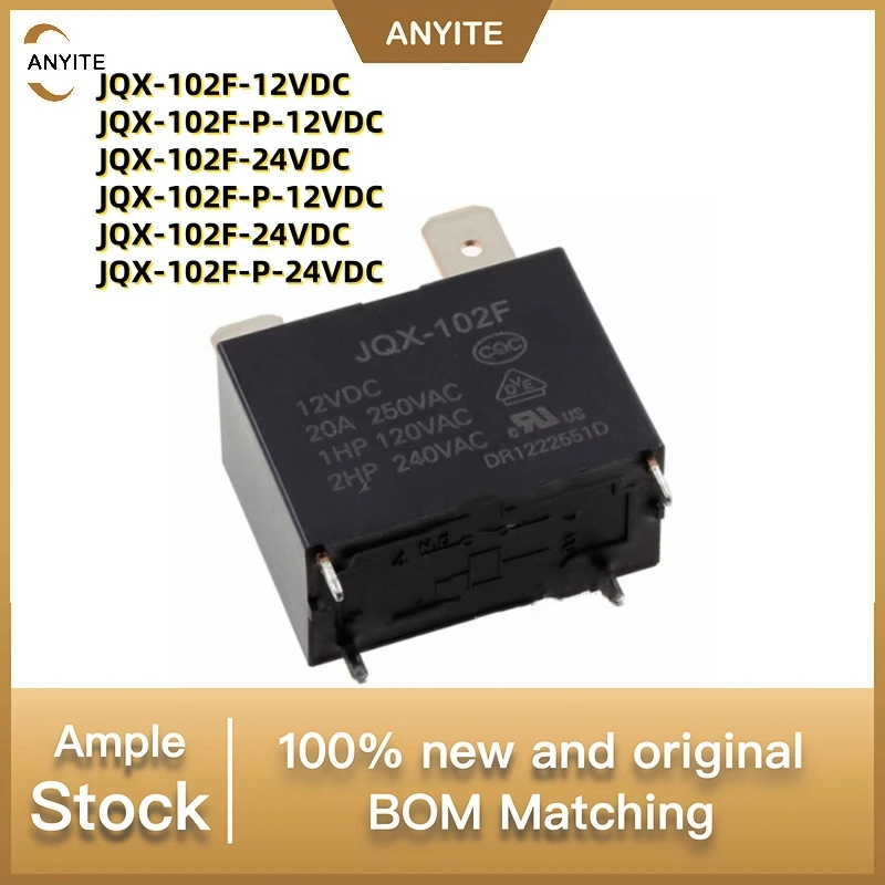 

Новый 10 шт./лот 4PIN 20A JQX-102F-12VDC JQX-102F-P-12VDC JQX-102F-24VDC JQX-102F-P/12VDC JQX-102F-24VDC JQX-102F-P-24VDC JQX-102F-P-24VDC JQX-102
