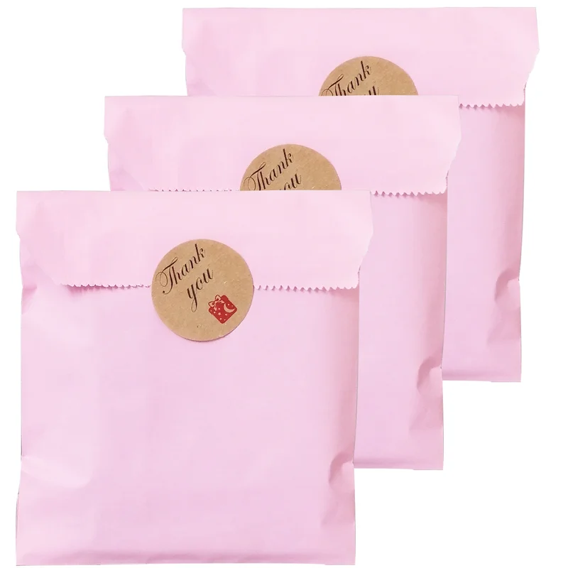 Bio-degradable colored gift kraft paper bags bread bags, gift bags candy packaging kraft lunch bags baking takeout bags