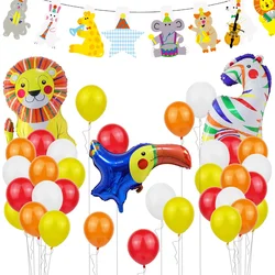 Circus Verjaardagsfeestje Banner Dieren Baby Douche Ballon Set Kinderen Blazende Rol Verjaardagsbenodigdheden