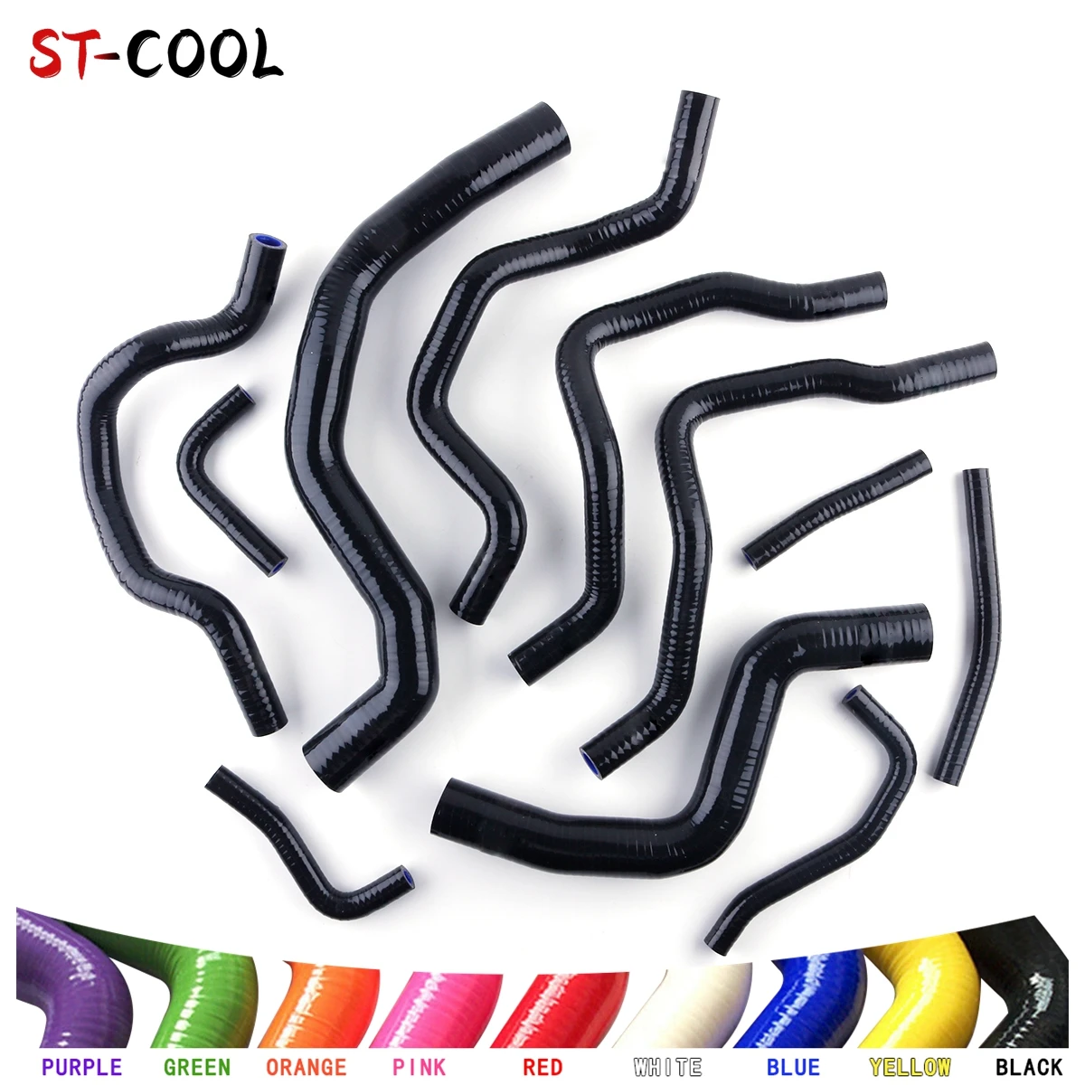 Silicone Tube For 2001-2005 4G63T Mitsubishi Lancer Evolution EVO 7 8 CT9A Turbo 2002 2003 2004 Radiator Pipe Hoses Kit 11Pcs