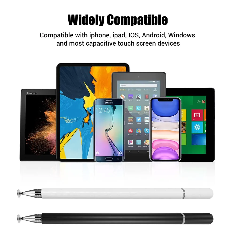 2in1 Stylus Pen Universal Drawing Tablet Capacitive Screen Touch Pen for Mobile Android Phone Smart Pencil Accessories