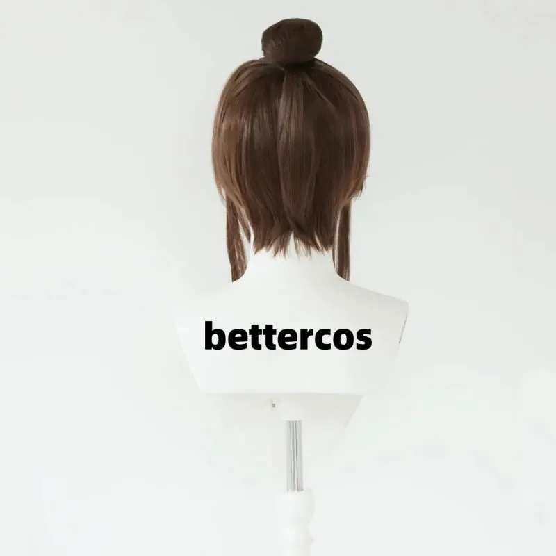 لعبة رماد المملكة تأثيري Guangling King Heroine المرأة قصيرة الشعر البني غطاء شعر مستعار مجاني CBH. ;'347;'6FH