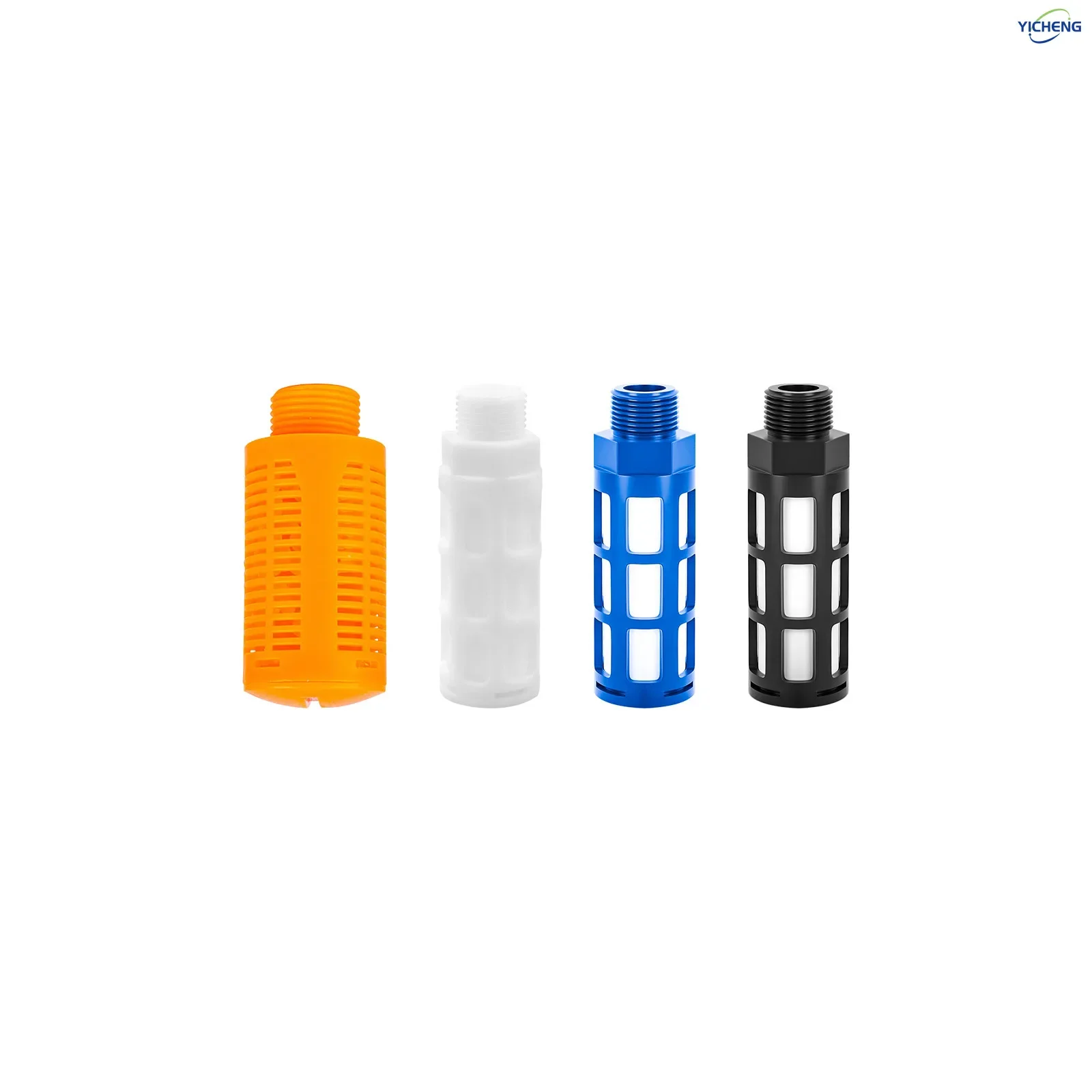 PNEUMATIC 1/8 дюйма, внешняя резьба, пластиковый глушитель, электромагнитный клапан, шумоподавительный глушитель (в упаковке 10 шт.)