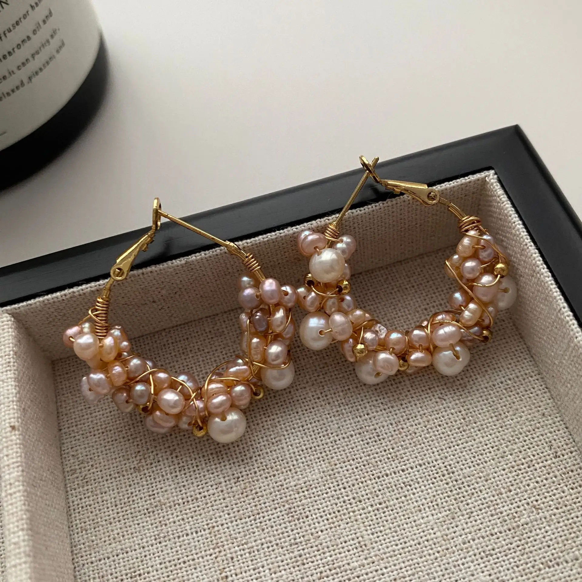 French vintage handmade natural pearl earrings - enhance your face shape with these elegant pieces.