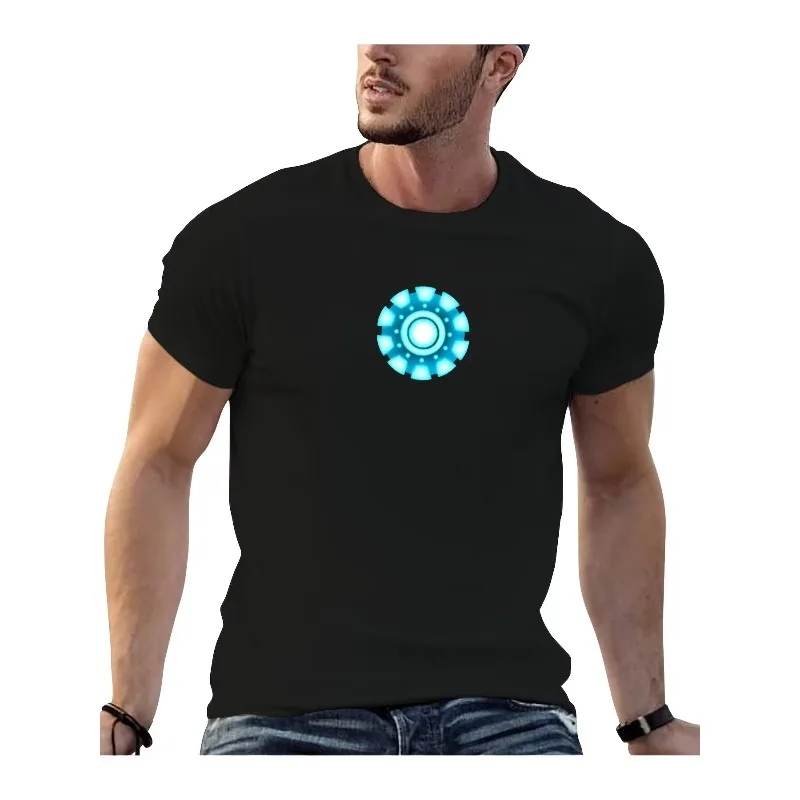 Men's Curved Reactor T-shirt, Men's Oversized Designer Short Sleeved, Suitable for Both Men and Women in All Seasons