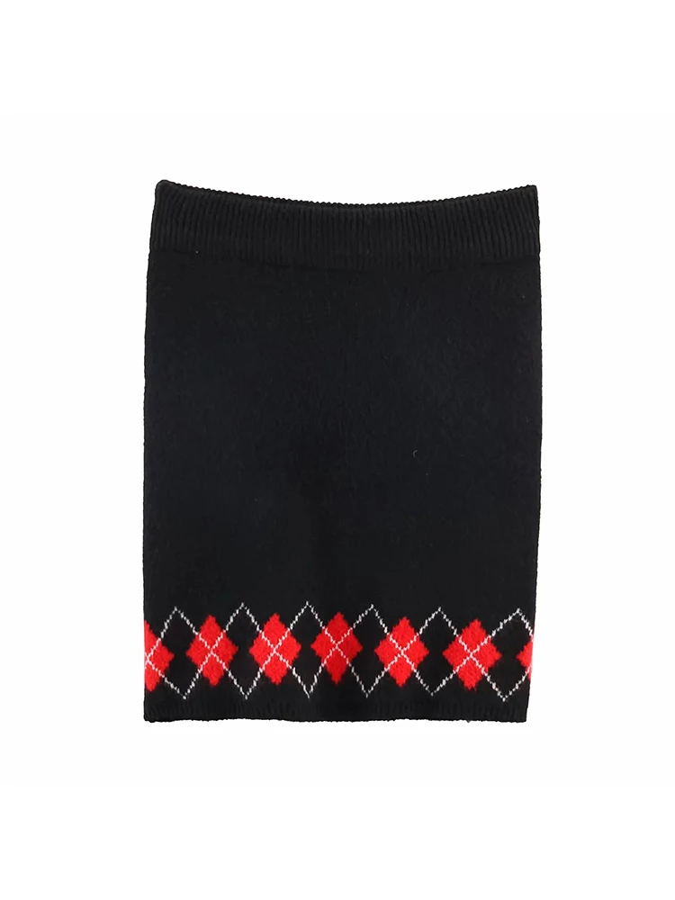 Women Fashion Printing Pattern Pleated Two Piece Sets Womens Round Neck Long Sleeves Top Elastic Waist Skirtautumn New