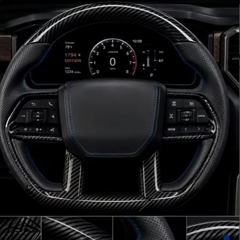 Customized Carbon Fiber Leather Car Steering Wheel For Toyota Tundra 1794 Toyota Land Cruiser LC300 DeCruiser Steering Wheel