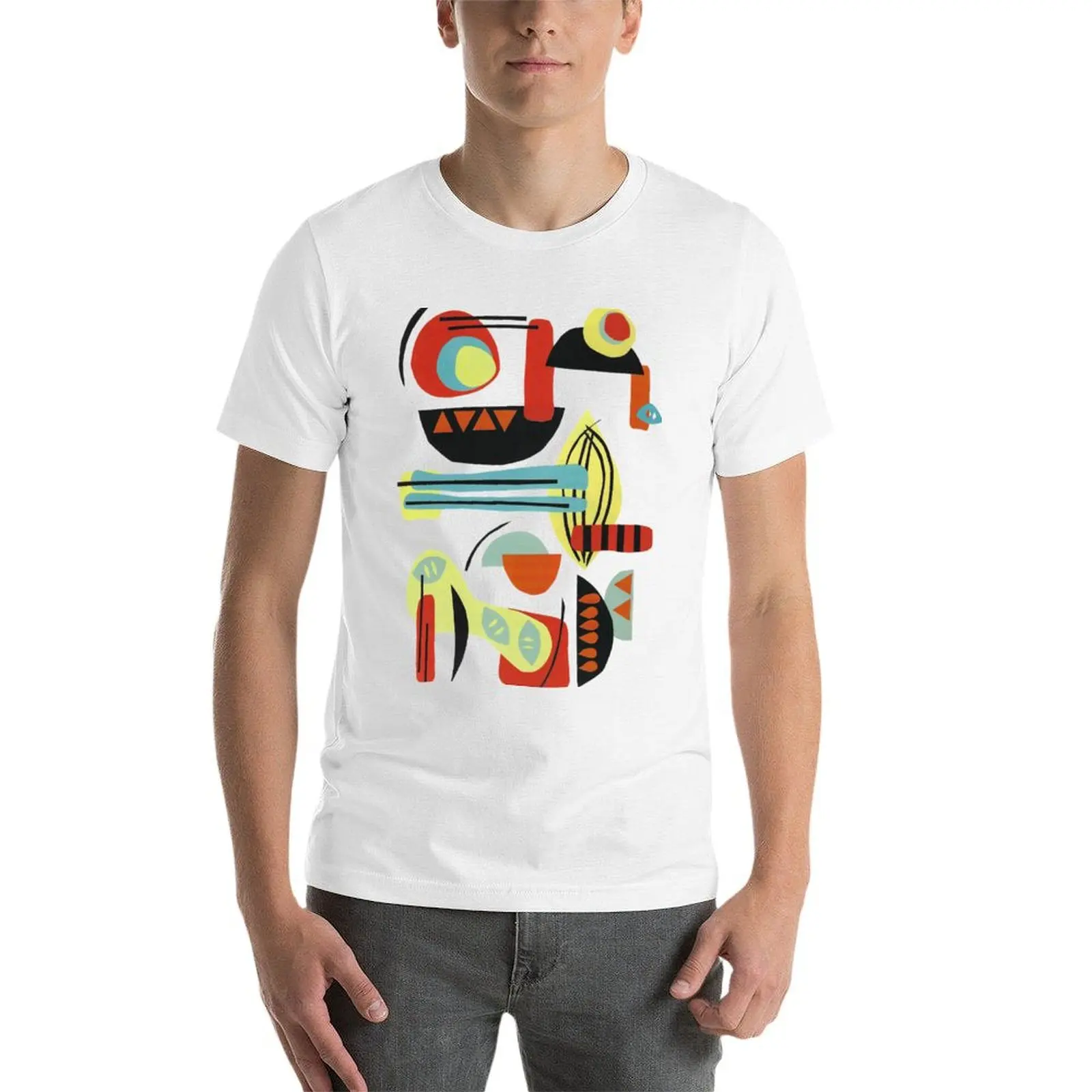 تي شيرت Mad About Mid Mod لهدايا لصديقك، هدايا مضحكة، قمصان عصرية كورية للرجال