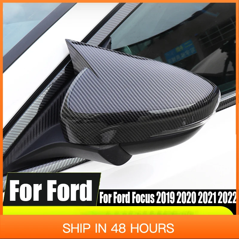 

New For Ford Focus 2019 2020 2021 2022 bull horn rearview mirror protective cover automotive exterior decoration accessories