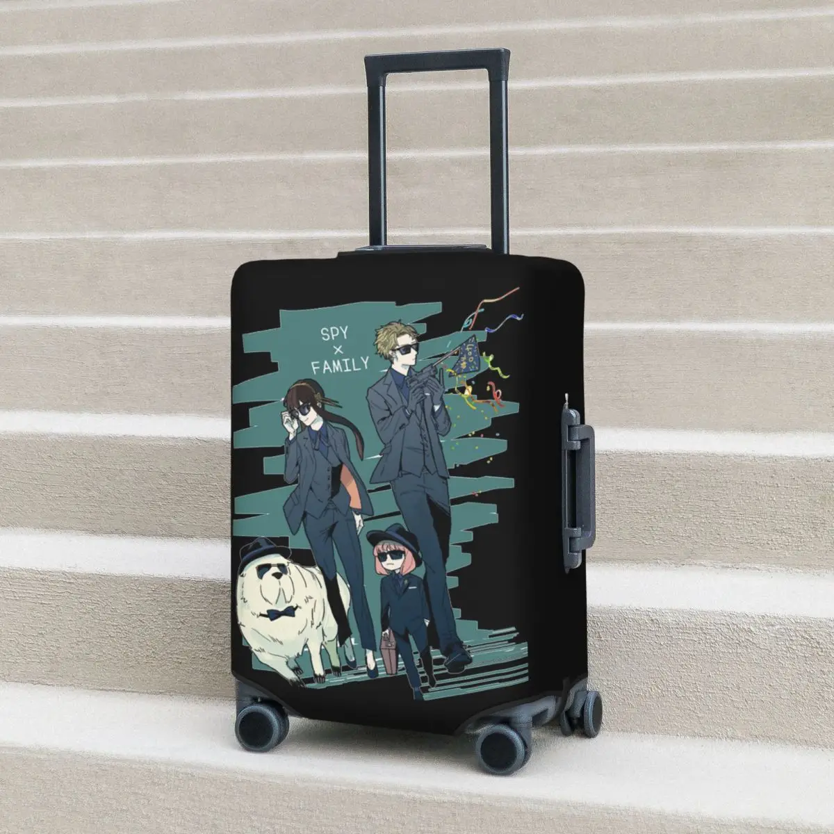 

Spy X Family - Anya - Yor - Loid Forger Suitcase Cover Protection Elastic Trip Luggage Protector Covers for 18-32 Inch