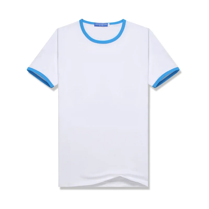 Polyester Tees Summer Raglan Short Sleeve Round Neck Tops for Adult Kids Sublimation Blank White T-shirt Family Matching Outfits