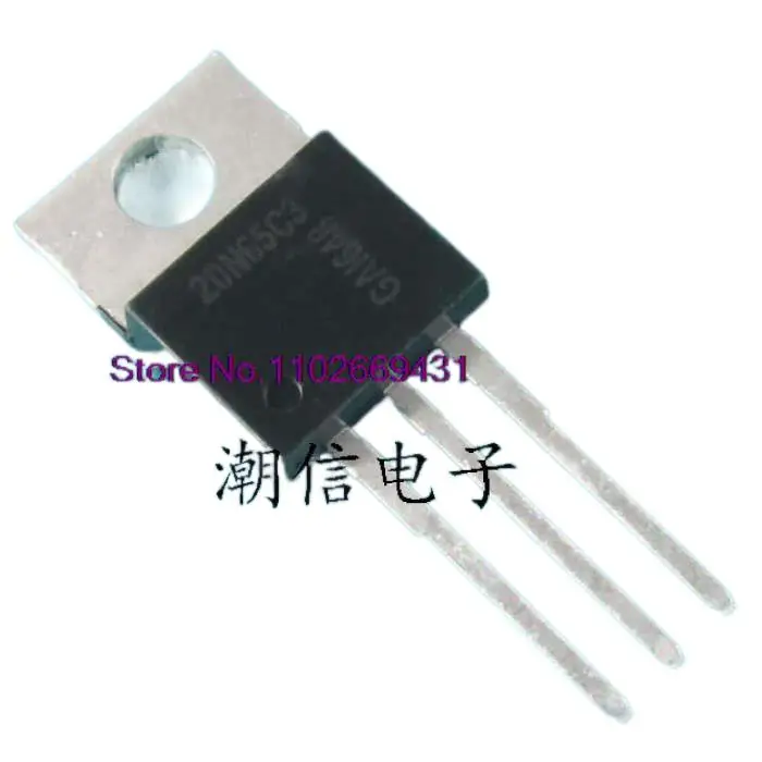 

5PCS/LOT 20N65C3 SPP20N65C3 20.7A 650V