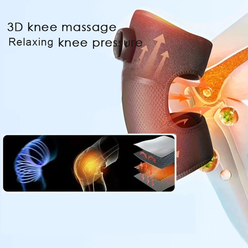 Heating Massage Knee Pads Electric Vibration Adjustable Universal Massage Protectors Knee Shoulder and Elbow Massages to Relax