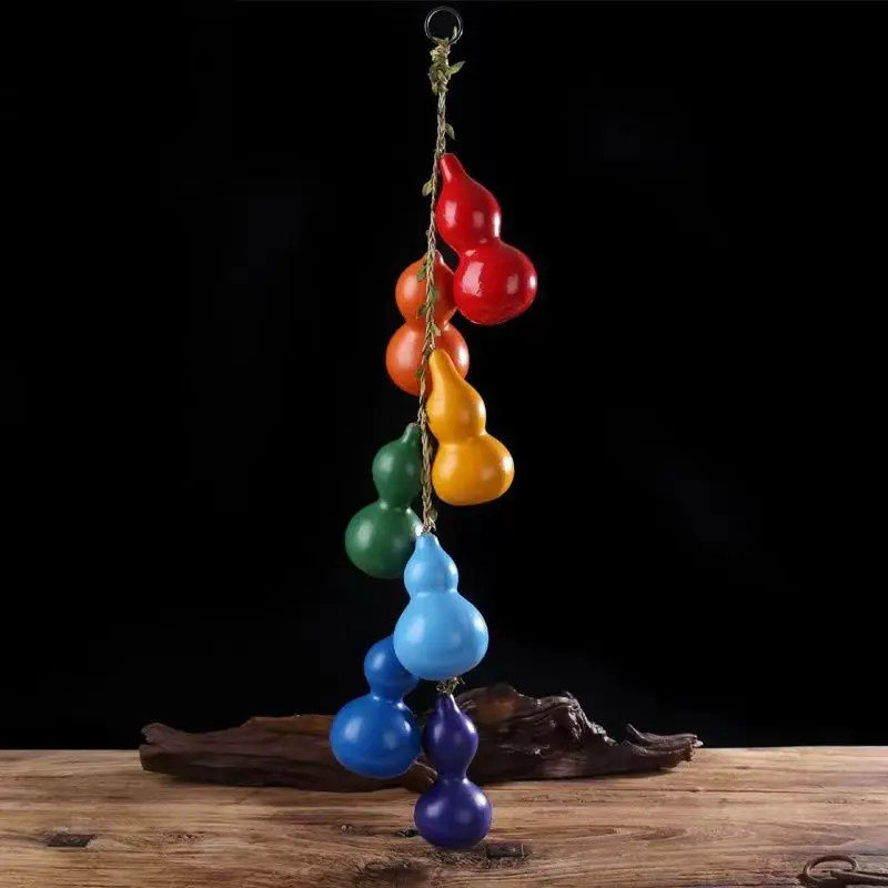 

Colorful gourd hanging ornaments home feng shui symbolizes good fortune and fortune