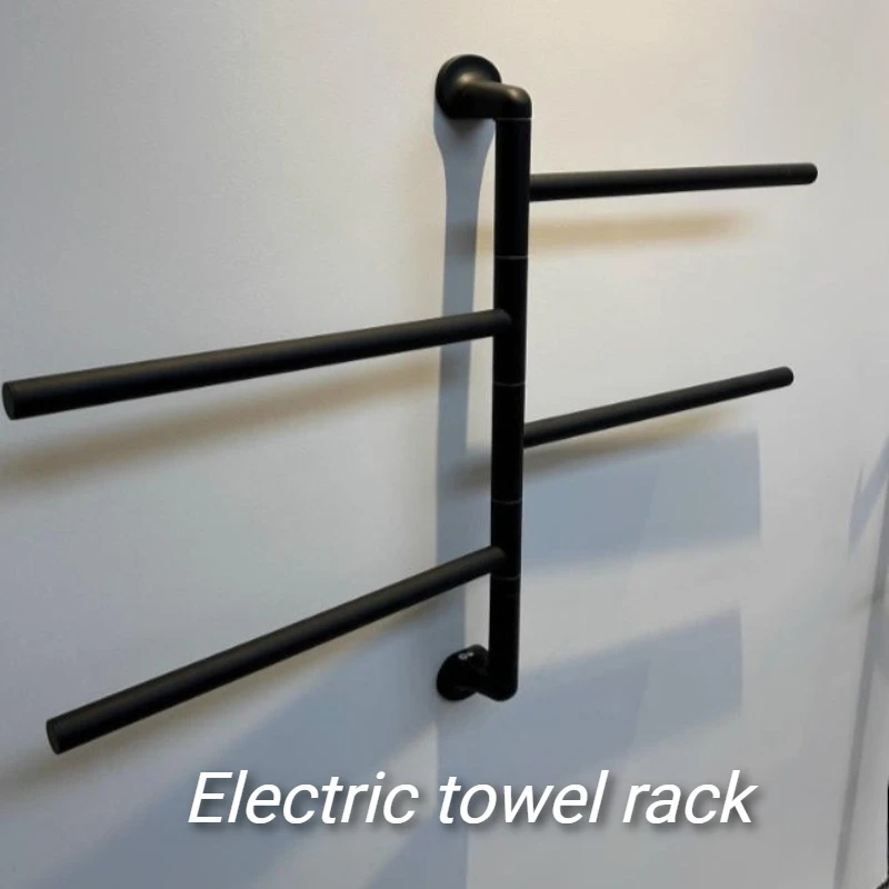 

Bathroom Electric Towel Rack Stainless Steel Household Waterproof Rotating Towel Warmers Constant Temperature Bathroom Fixture