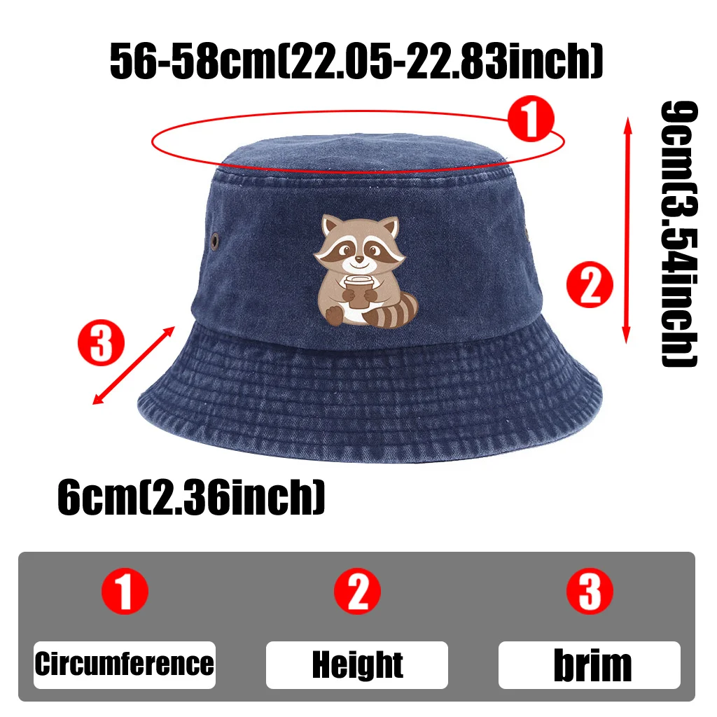 Retro Distressed Washed Bucket Hat with Cool Print, Lightweight And Breathable with Ventilation Holes, Available in Multiple Col