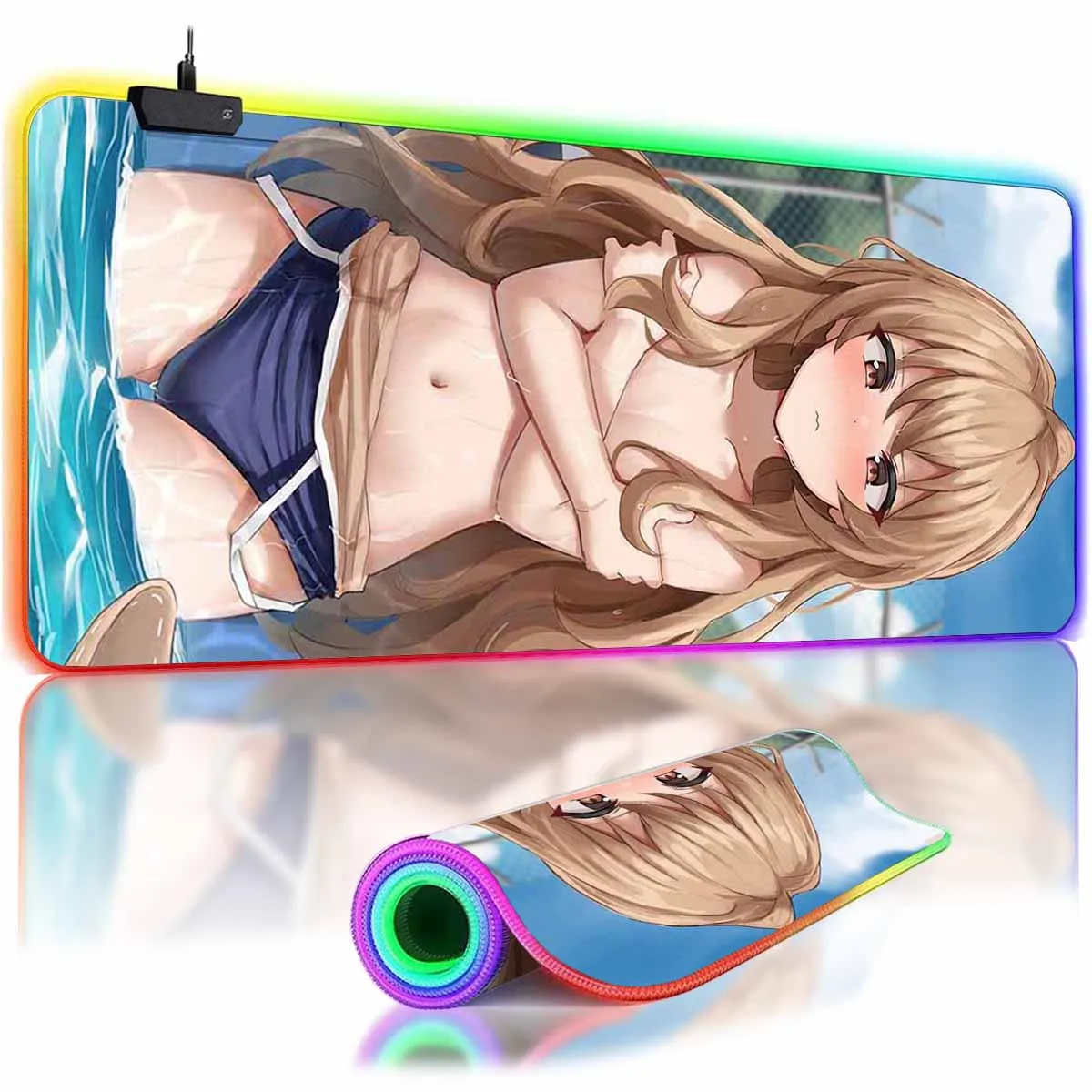 

Аниме Т_Торадора! Коврик для мыши со светодиодной подсветкой Overwatch Anime Kawaii RGB Коврик для мыши Нескользящий коврик для мыши Taiga Aisaka Коврик для геймерской клавиатуры