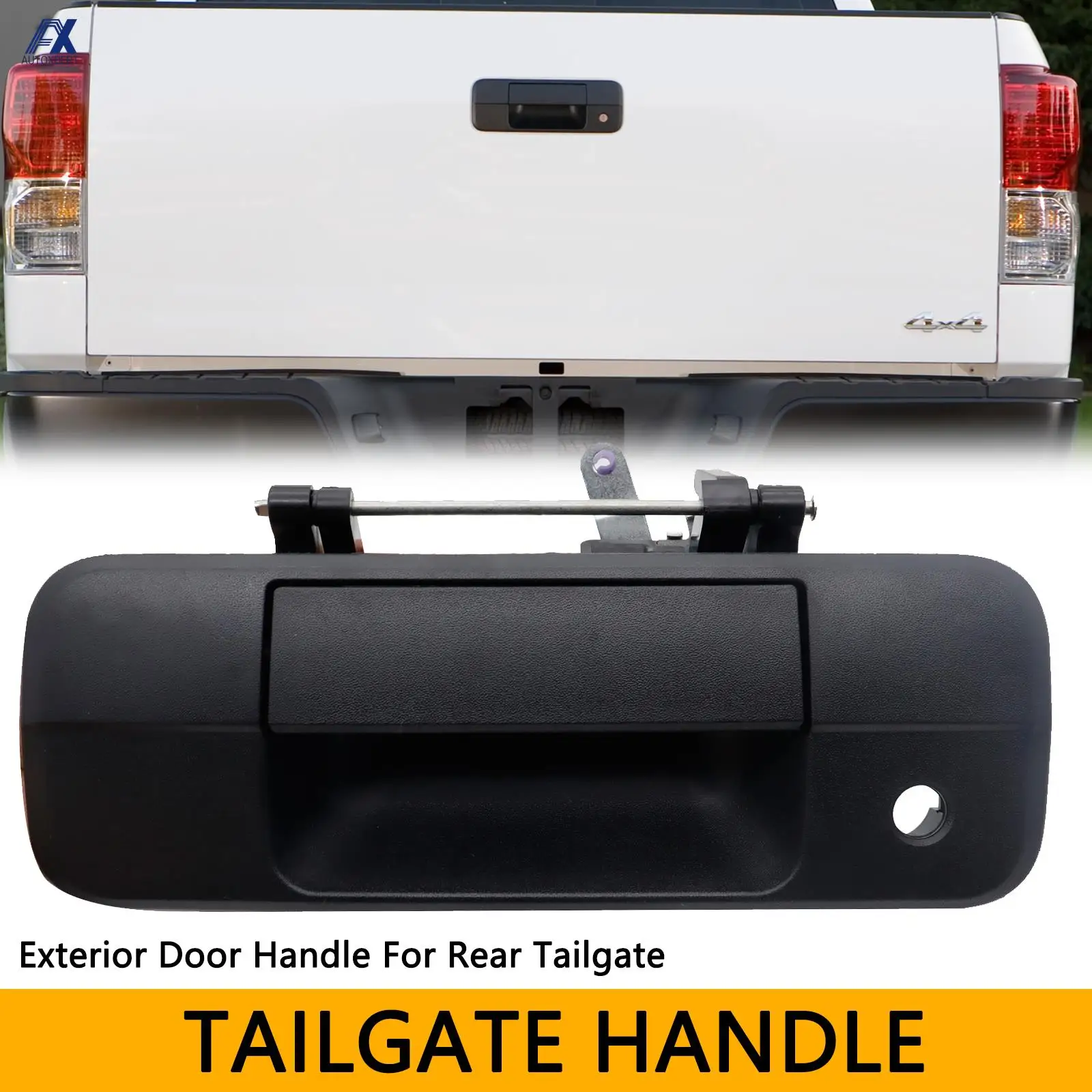 Manija de puerta trasera para coche, manilla de puerta trasera con textura negra, para Toyota Tundra 2007, 2008, 2009, 2010, 2011, 2012, 2013, 69090-0C040, 690900C040