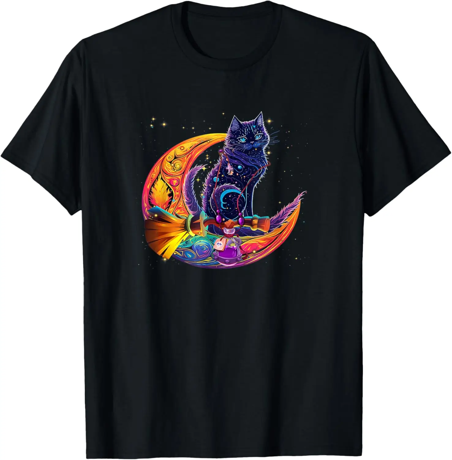 Sailor-Meow-Cute-Moon-Cat-Space-Magic-Gothic-Halloween T-Shirt