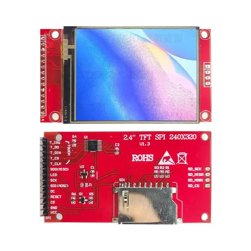 

2.4" 2.4 inch 240x320 SPI TFT Serial Port Module 5V/3.3V PCB Adapter Micro SD Card ILI9341 / ST7789V LCD Display For Arduino