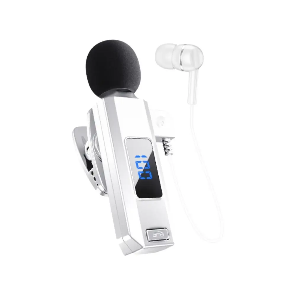 Bluetooth 5.5 Kragen-Clip-Kopfhörer mit Mikrofon, HD-Anruf-Ohrhörer mit Ladeetui, kabellose Ohrhörer mit Geräuschunterdrückung