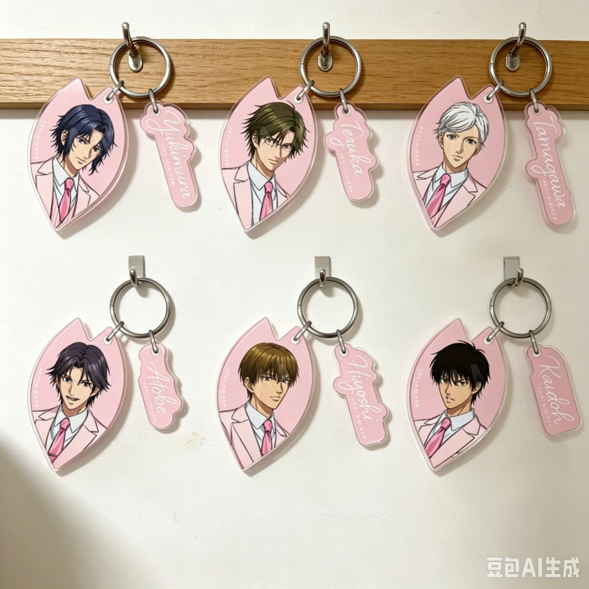 

6CM Anime The Prince of Tennis Seiichi Yukimura Acrylic Pendant Keychains cartoon character Gifts For Friends