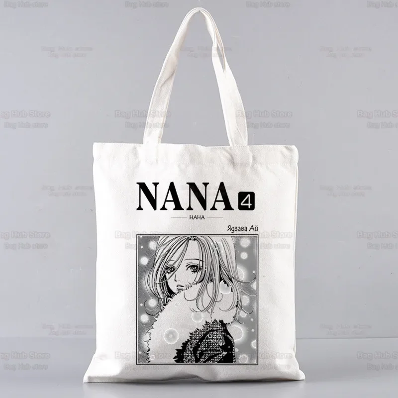 Nana Manga Canvas Bag Large Capacity BLAST Ren Honjo Handbag Nana Osaki Shoulder Bag Tote Reusable Nana Komatsu Student Bookbag