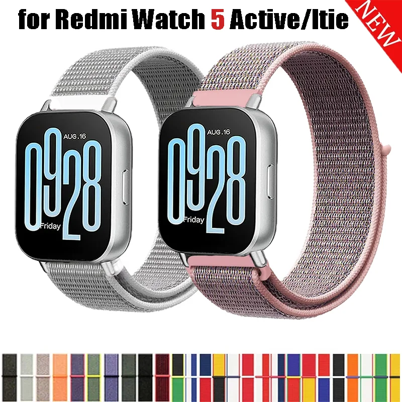 New Nylon Loop Strap for Redmi Watch 5 Active/ltie 22mm 20mm Correa  Wristband for Xiaomi Mi Watch 3 Lite/Active Sport bands