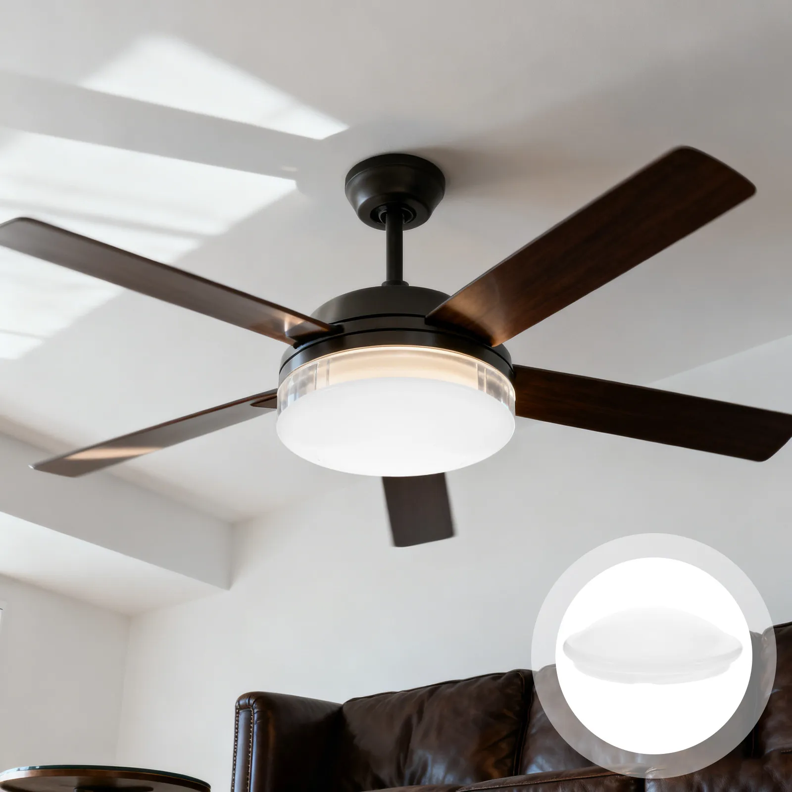 

Acrylic Globe Ceiling Fan Light Cover Mushroom Lamp Shade Replacement Fixture for Bedroom Patio Flush Mount Ceiling Lighting